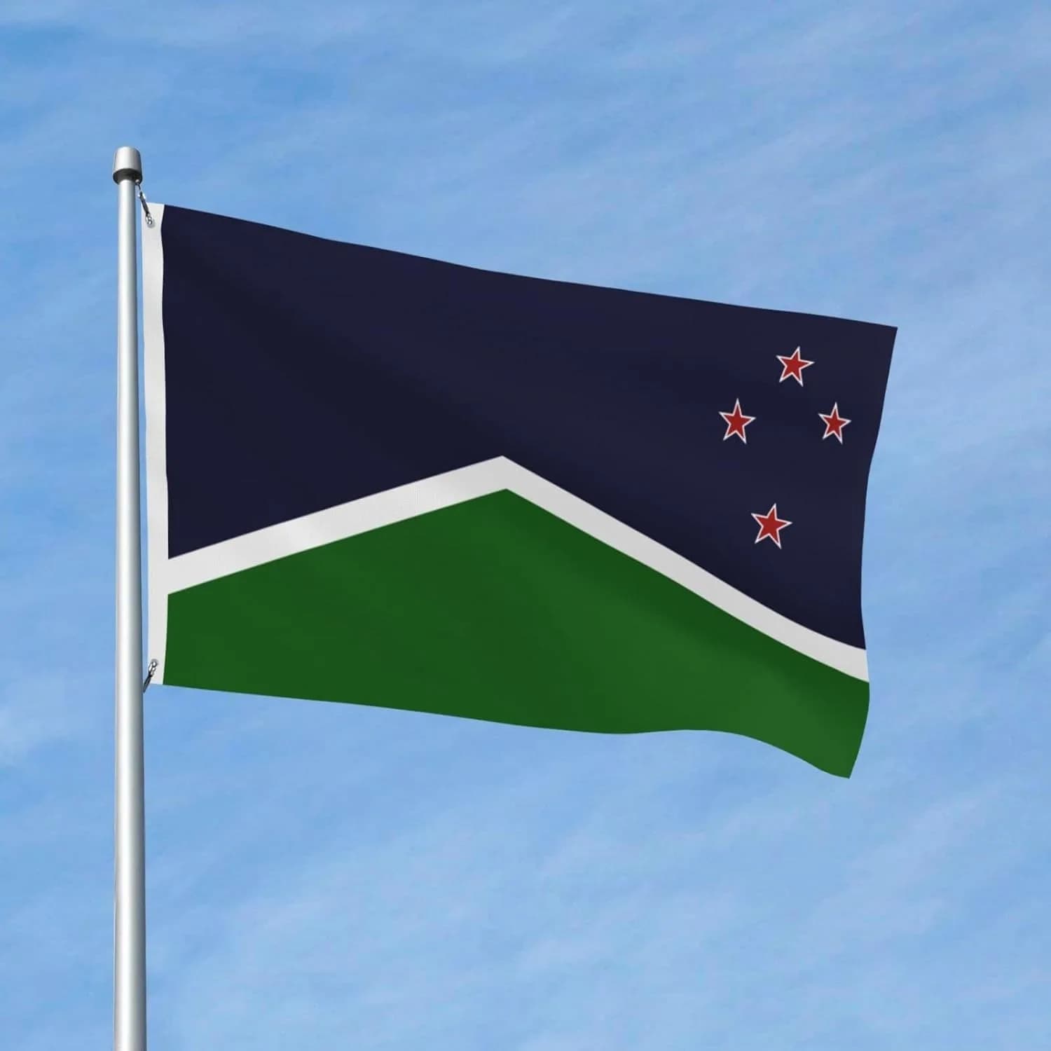 1pc New Zealand South Island Flag 91.4x152.4cm, Single-Sided Polyester Banner, Dark Teal Design, Indoor Outdoor Yard Garden Flag