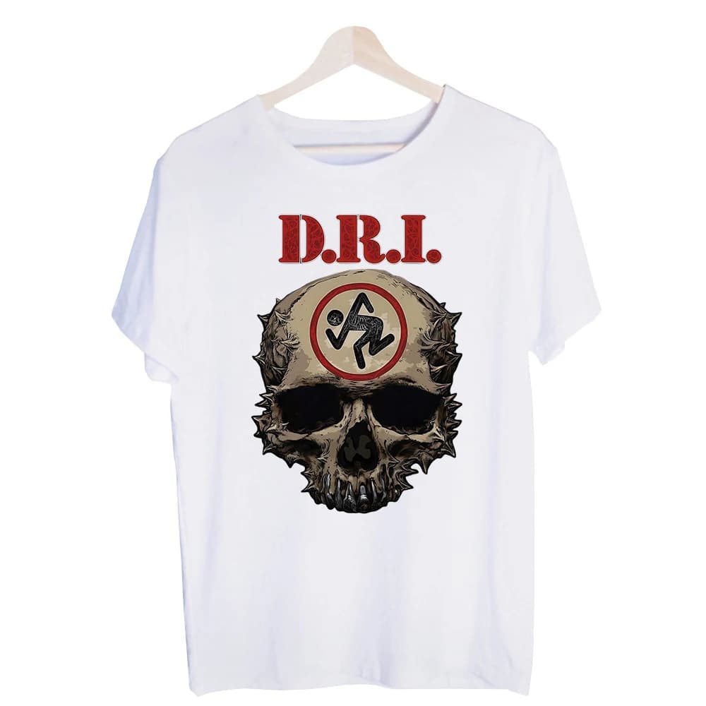 Men's Skull and Slogan Graphic Tee, Short Sleeve Crew Neck T-Shirt for Casual Streetwear and Everyday Outfits