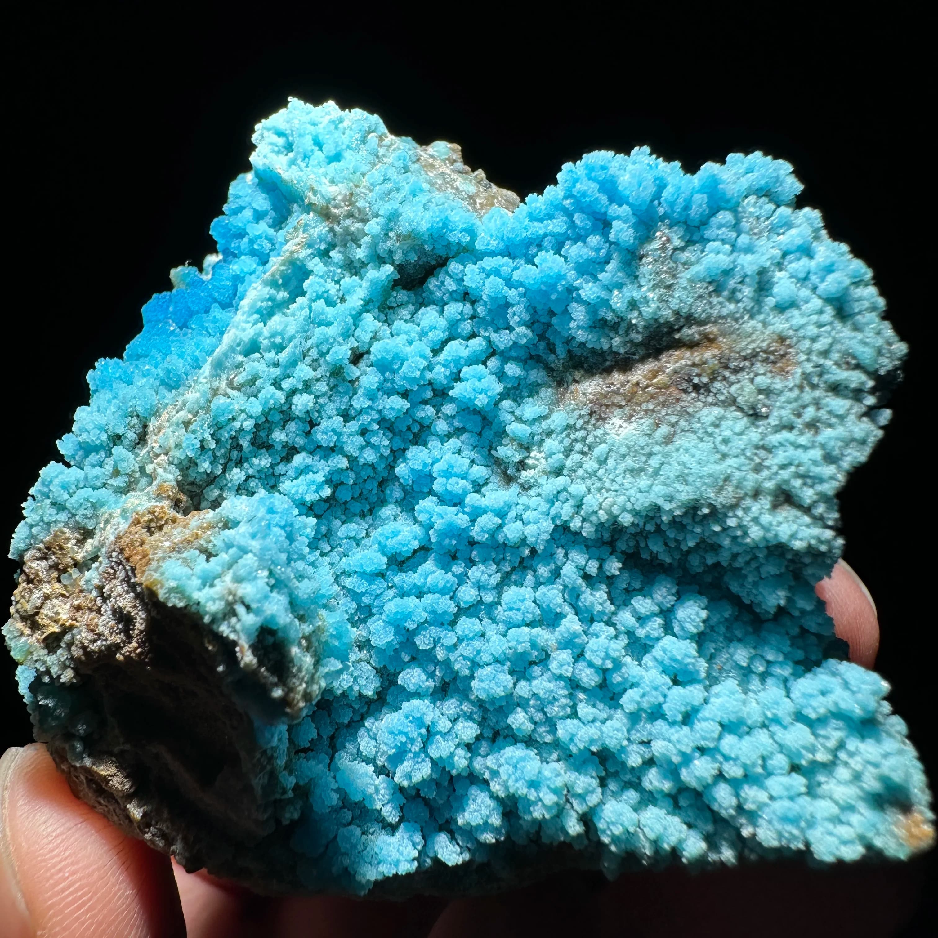 Natural Blue Allophane Rough Crystal Quartz Healing Mineral Specimen - Collector's Item