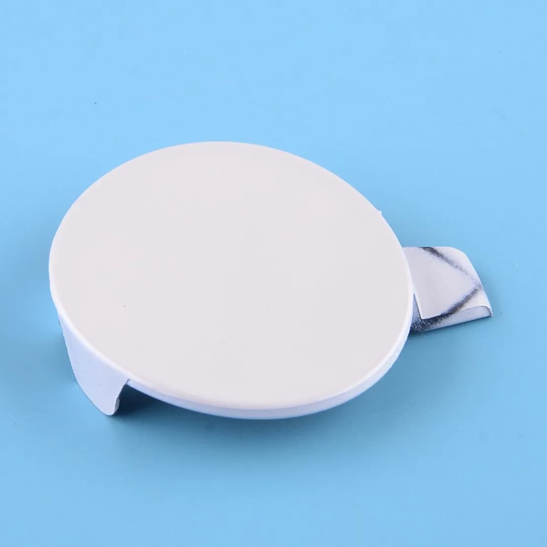 White Front Bumper Trailer Tow Hook Cover Cap Compatible with Tesla Model 3 2017-2021 OE 1460701-00-B | Exterior Body Part