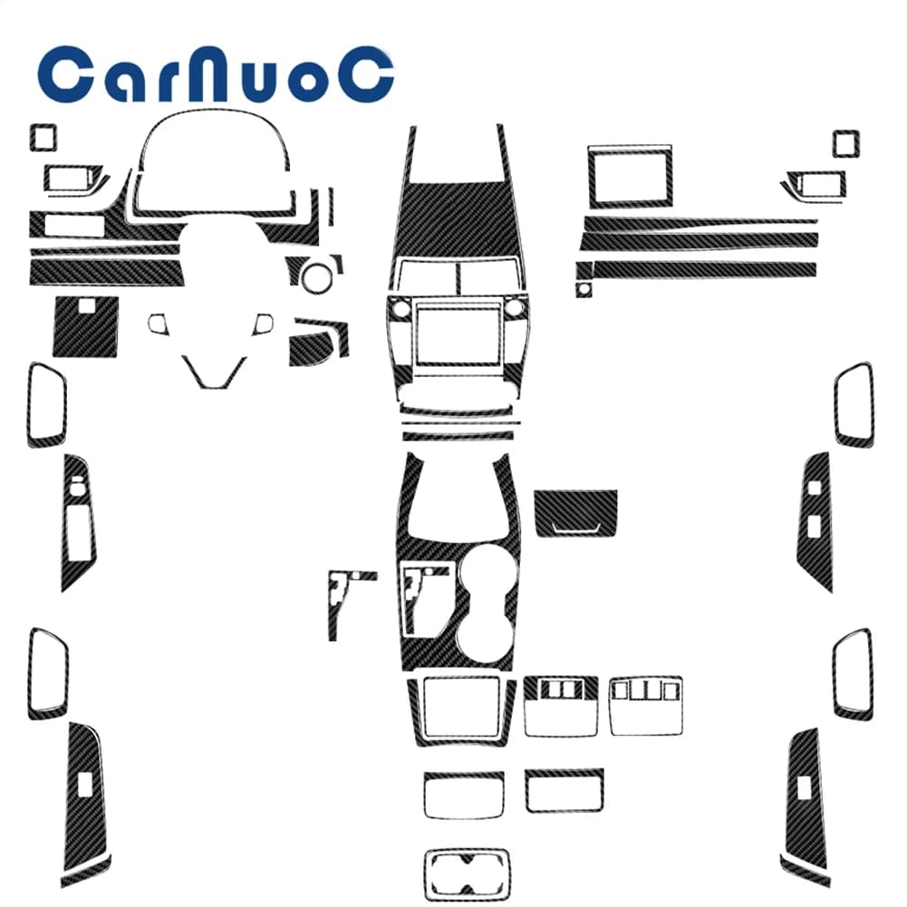 For Toyota Camry 2015 2016 2017 Black Interior Carbon Fiber Cover Stickers Car Gear Shift Panel Decorative Trim Accessories