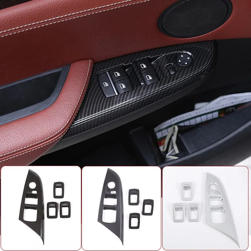 ABS Chrome Window lift Adjustment Button Cover Trim For BMW X3 X4 F25 F26 2011-2017 Set of 4pcs Car Styling
