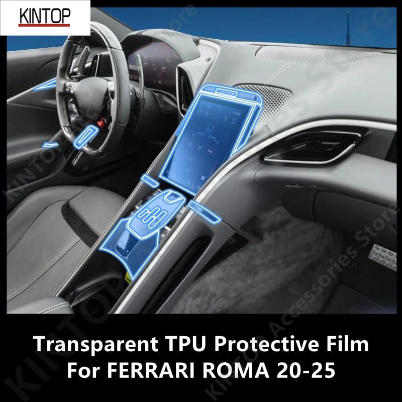 For FERRARI ROMA 20-25 Car Interior Center Console Transparent TPU Protective Film Anti-scratch Repair Film AccessoriesRefit