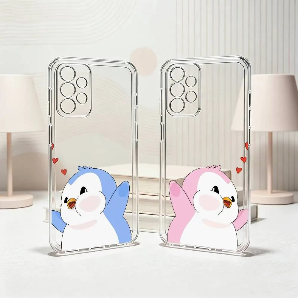 P-Pudgy Penguin CUTE  Phone Case Transparent Silicone Soft For Samsung S25,S24,S21,S22,S23,S30,Ultra,S20,Plus,Fe Gift