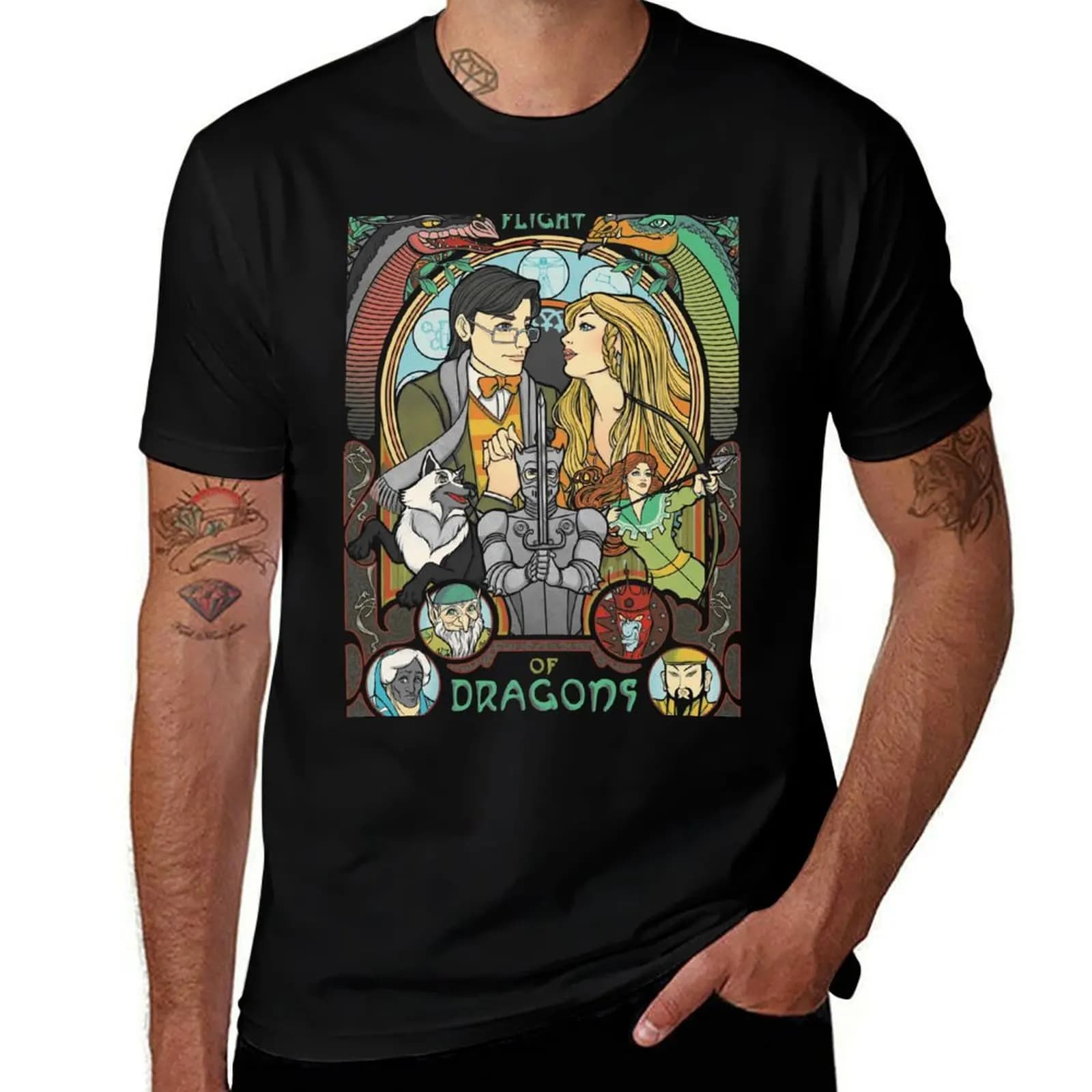 Flight of Dragons T-Shirt t shirts for man graphic cars g man t shirts for men