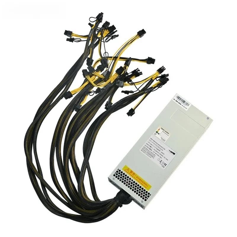 Single silent power supply, long wire in-line graphics card, desktop computer chassis