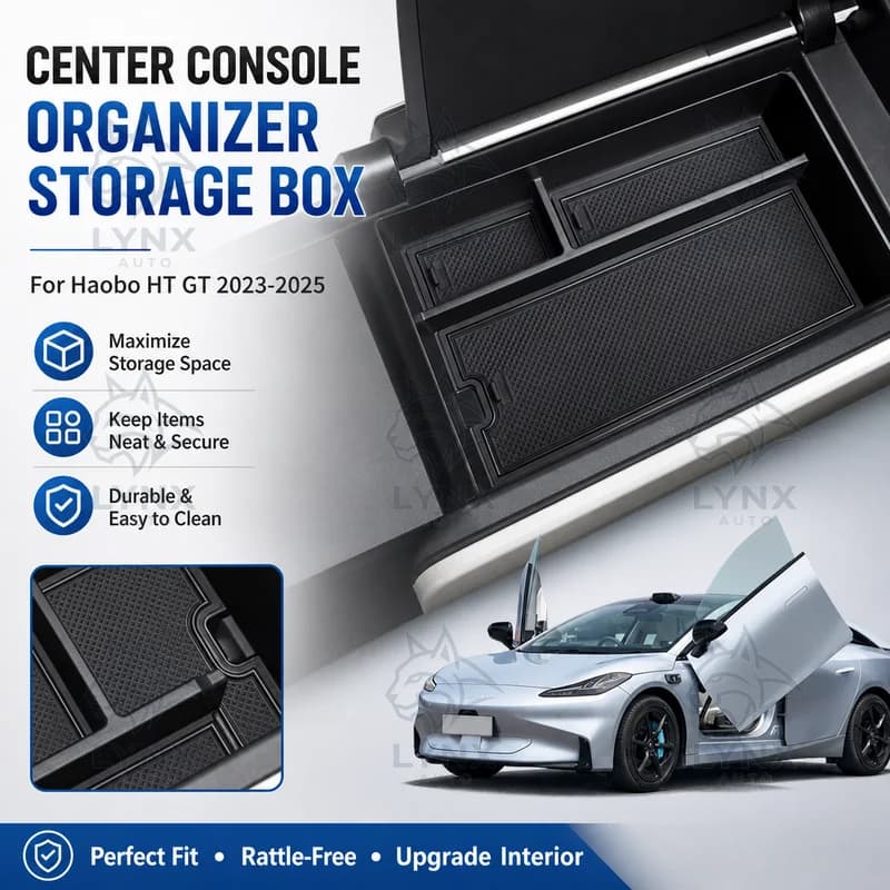 For 2023-2025 For Haobo HT Center Console Armrest Storage Box GT Organizer Car Interior Accessories Upgrade Storage Box