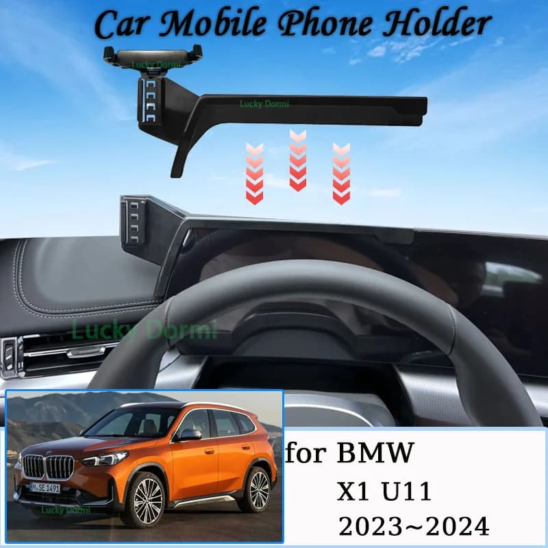 Car Mobile Phone Holder for BMW X1 U11 2023 2024 New MagSafe Magnetic Bracket GPS Navigation Screen Stand Auto Accessories