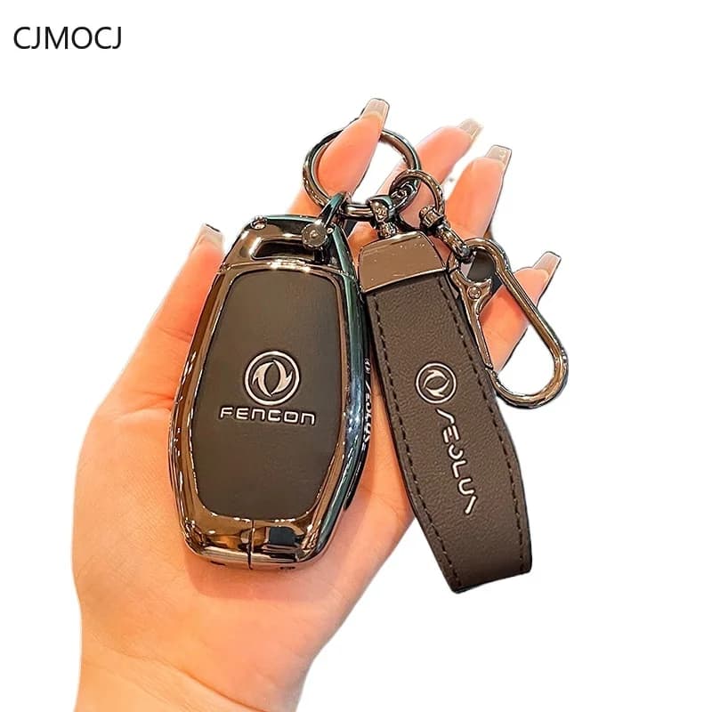 Premium Zinc Alloy Key Cover Case for Dongfeng Fengguang 580 / Landian E5 Plus (2024) - Protective Key Fob Shell Keybag Keychain