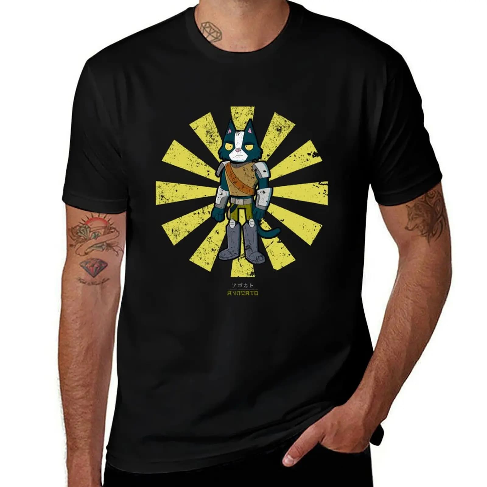Avocato Retro Japanese Final Space T-Shirt t shirts for man cotton funny cotton t shirt man