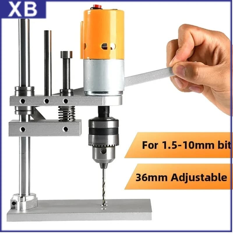 Benchtop Drill Press High Precision PCB Drilling Machine Woodworking Drilling Home DIY Desktop Mini Drill for Wooden Jade