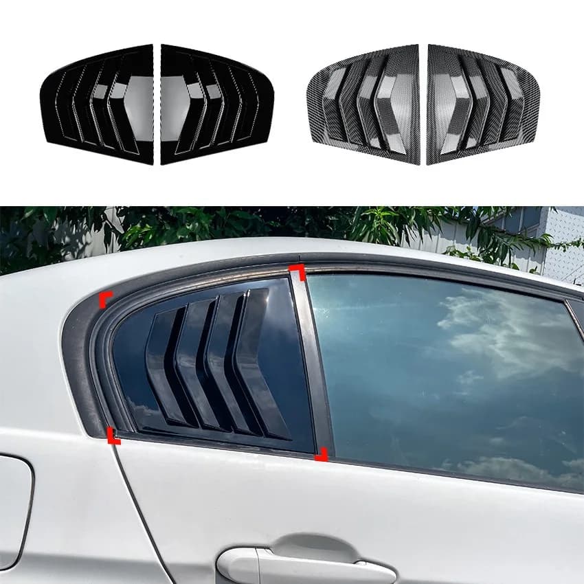 Fit For BMW 3-Series E90 M3 Sedan/Saloon 2005-2011  Rear Side Window Louvers Shutter Cover Trim