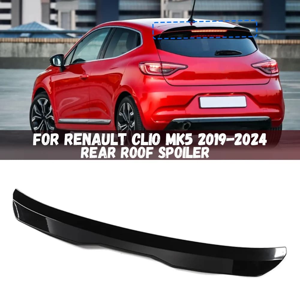 Car Rear Roof Spoiler For Renault Clio MK5 Clio 5 2019 2020 2021 2022 2023 2024 Splitter Top Wing Trunk Tail Wing Decoration