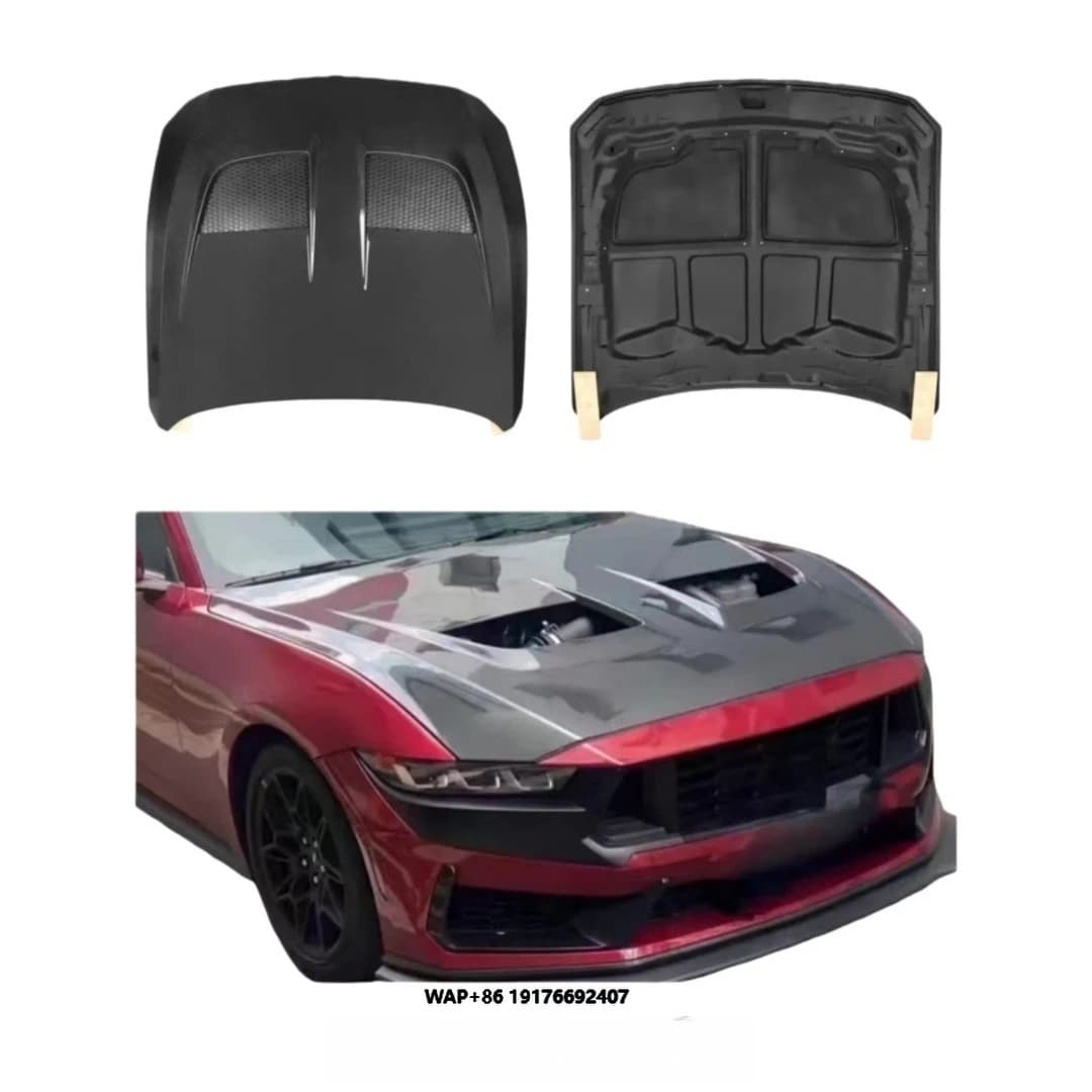 Suitable for 2024 New  Mustang Upgraded GTD Carbon Fiber Hood High-Quality Engine Hood Trunk Lid