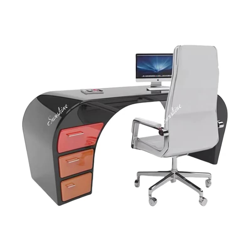 Italian paint computer desk solid wood desk modern simple home desk