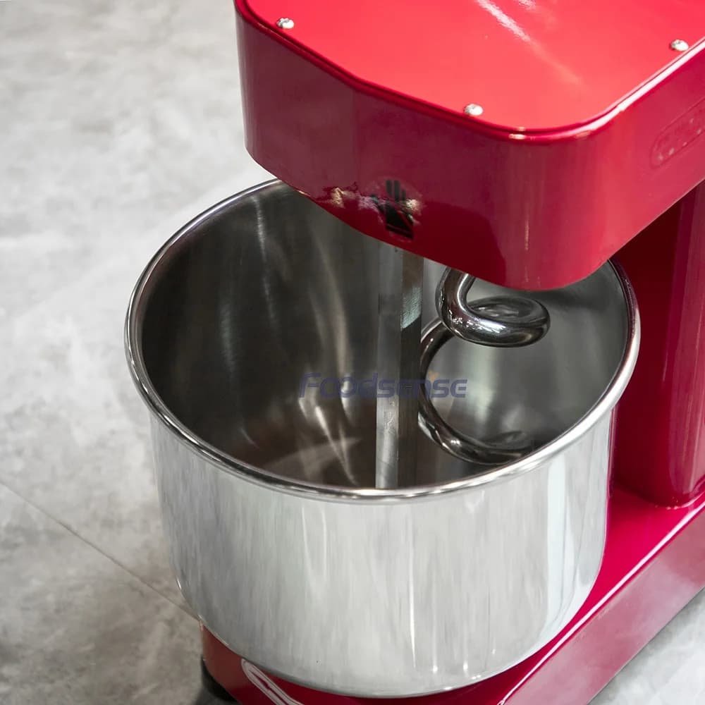 Hot Sale Kitchen Equipment Commercial Flour Mixer 10L Spiral Dough Mixer with Hooks Whisk Beater