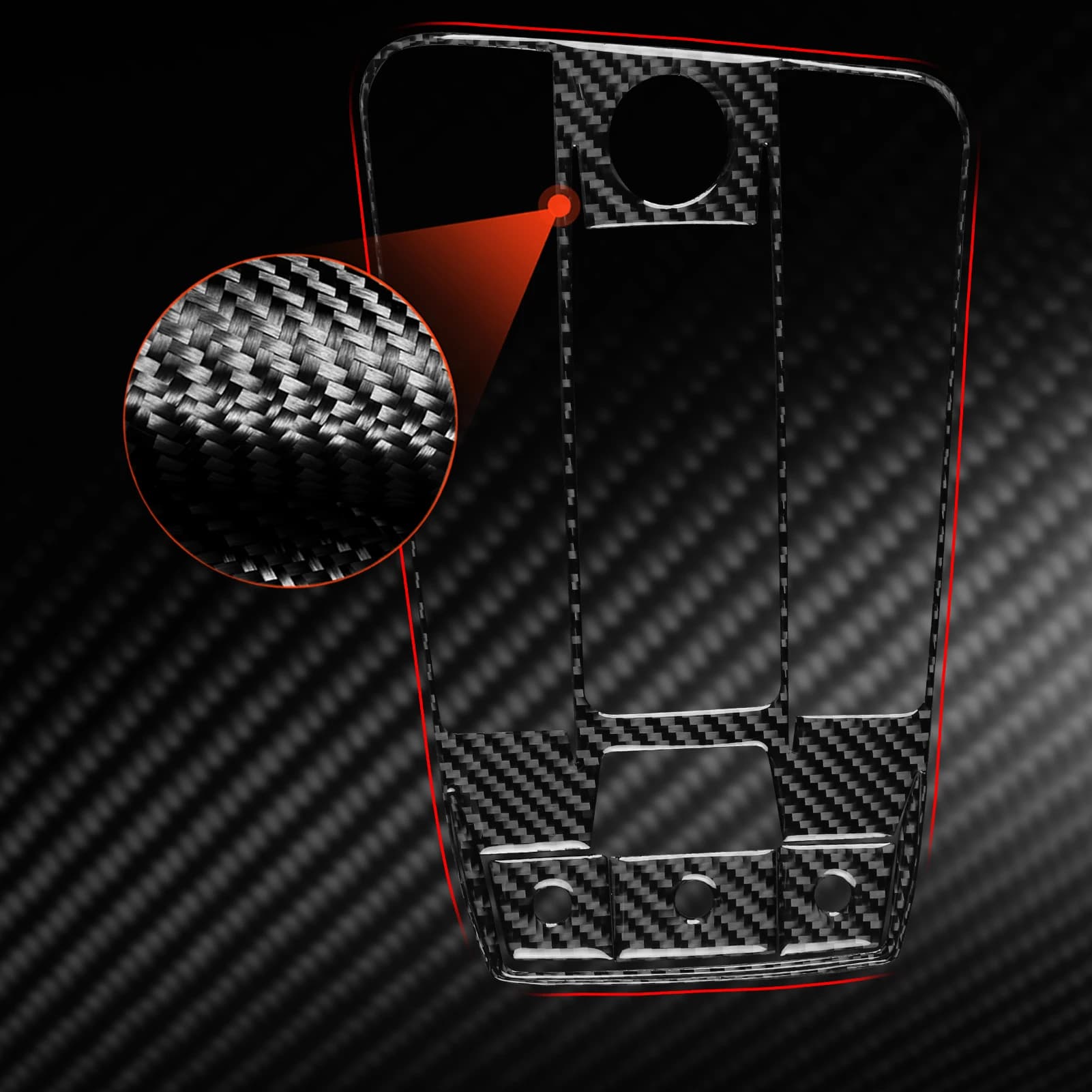 For Seat Leon MK4 2021-2024 Carbon Fiber Central Gear Shift Display Panel Trim Cover Car Accessories Interior Decorative Sticker