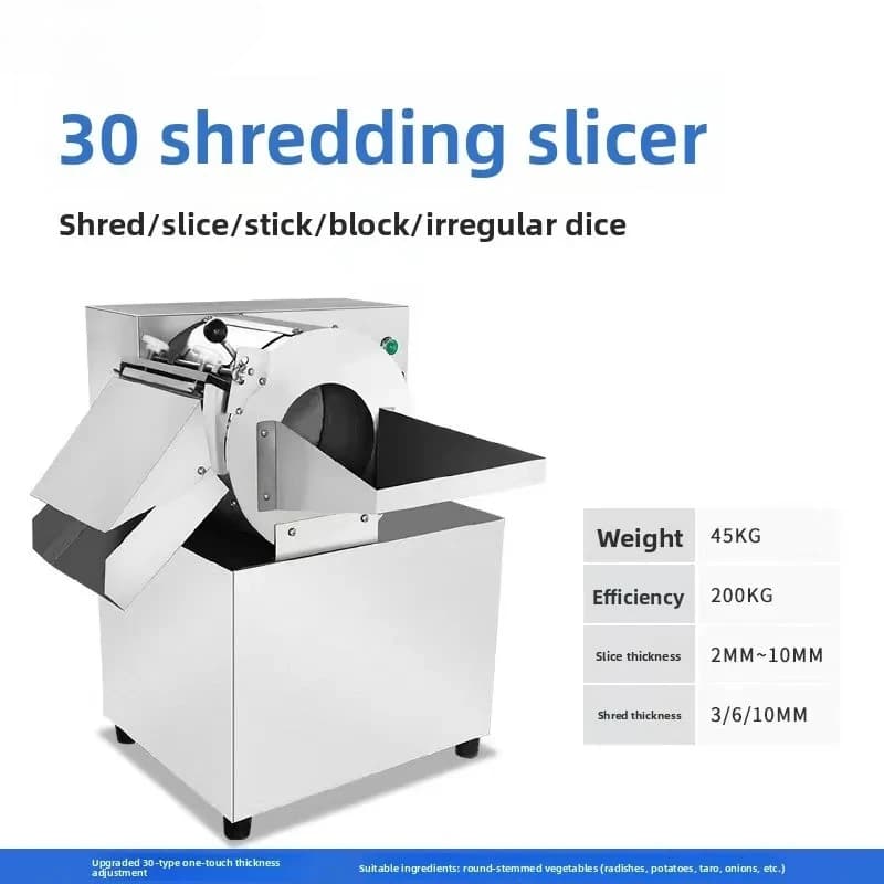 Stainless steel multi-function vegetable cutting machine commercial canteen electric slicing and shredding machine