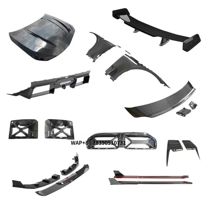 For M2 Body Kit G87 Forged Dry Carbon Bodykit Bumper Front Splitter Lip Rear Lip Grill Grille Side Skirts GT Spoiler Wing