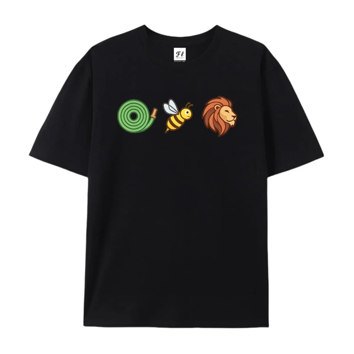 Men Funny Cartoon Hose Bee Lion Graphic T-shirt Unisex Short Sleeve Crew Neck Tee Casual Summer Tops Humor Meme Print T-Shirt