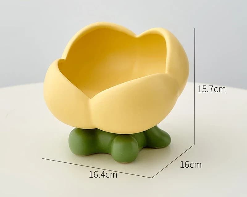 Home Ornament Housewarming Gift Creative Cute Ceramics Tulip Key Storage Foyer Entryway Decor Living Room Desktop