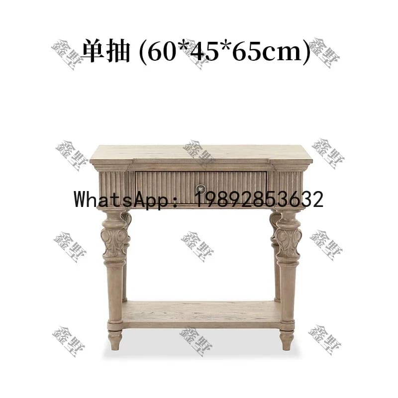 B1 Retro Small Bedside Table Bedroom Home Bedside Shelf Single Drawer Side Cabinet New Model