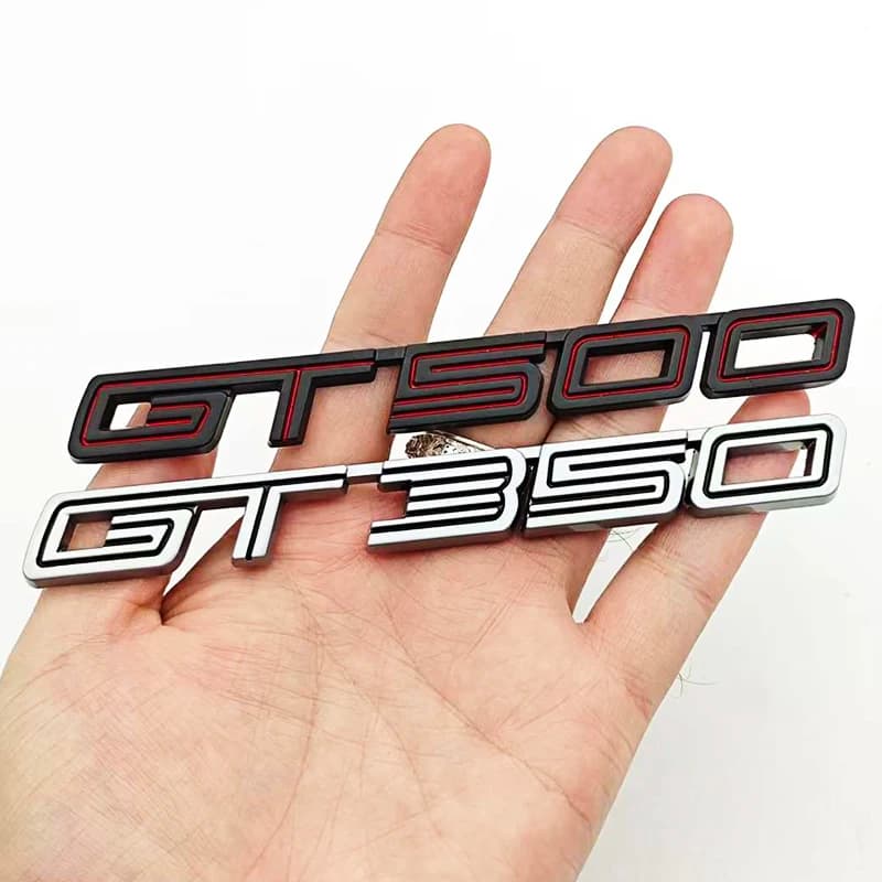 3D Metal Car Sticker logo GT350 GT500 sticker Rear Trunk Fender Side Door Emblem For Frod Mustang SHELBY GT500 GT350 Accessories