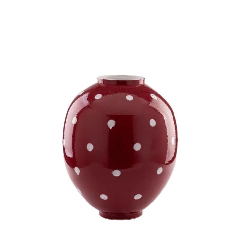 Ceramic vase handmade polka dot pot-bellied vase ornament