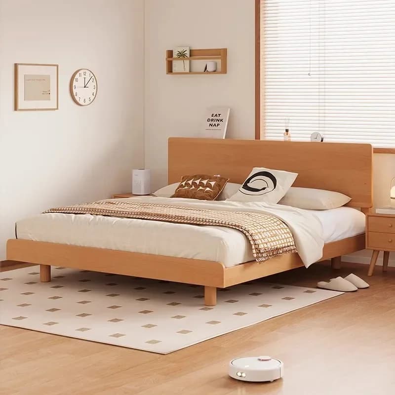 Nordic Simple Small Apartment Children's Bed Master Bedroom Double Bed