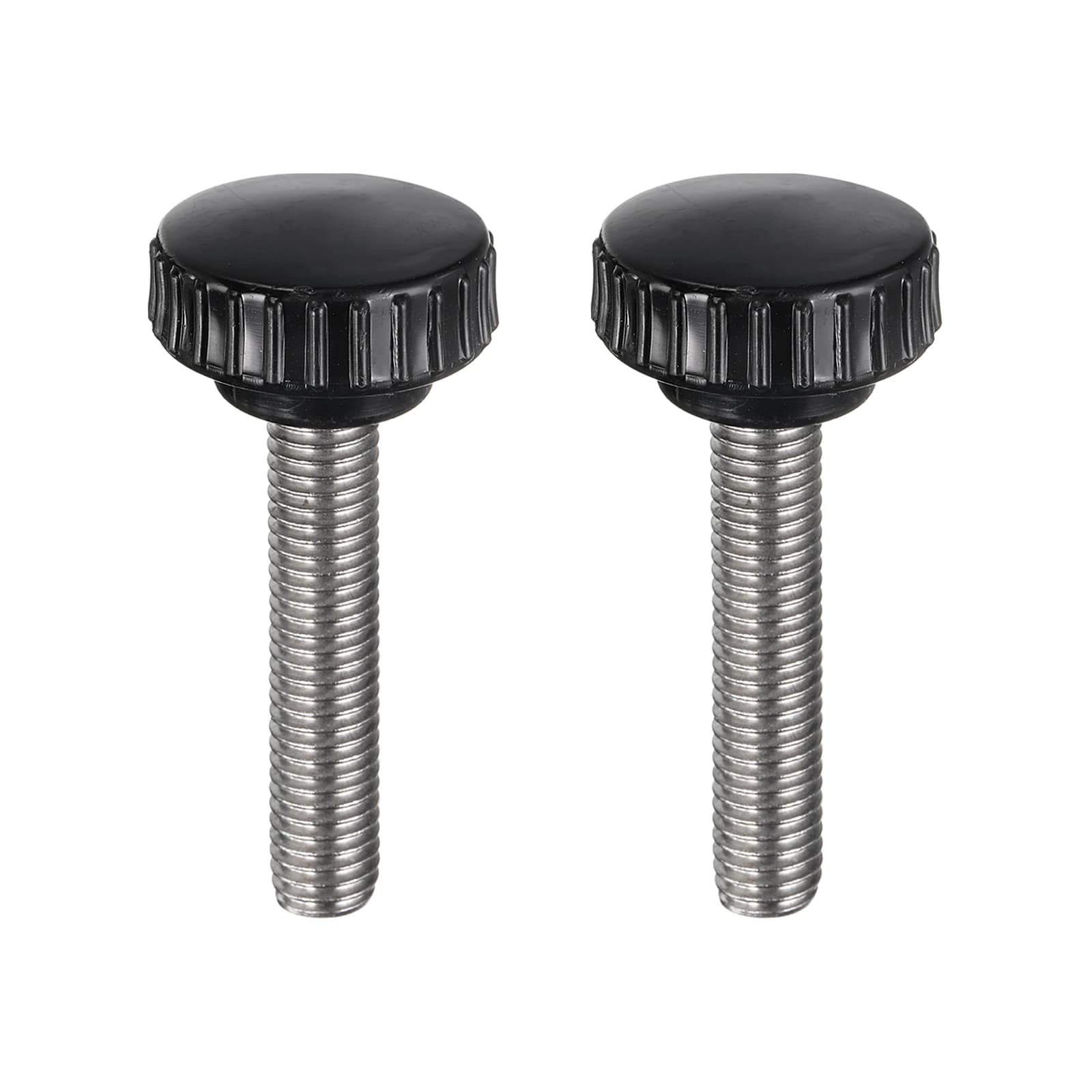 2pcs Knurled Clamping Knobs M10 x 50mm 304 Stainless Steel Thread 30mm Head
