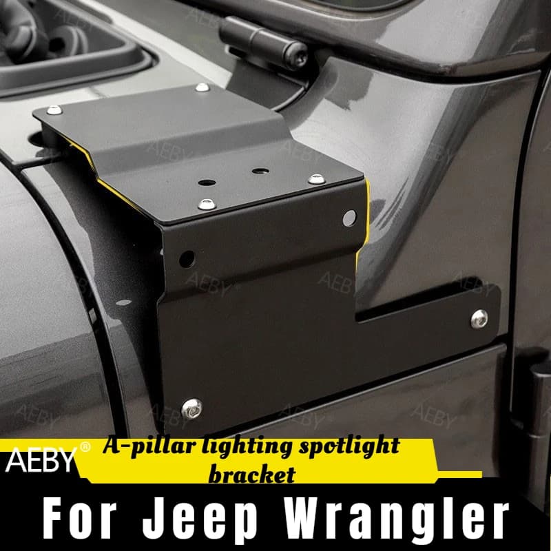 For Jeep Wrangler 2018-2021 Dual A-pillar windshield hinged light bracket,Lighting spotlight bracket,light box,Car accessories