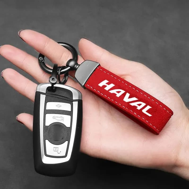 Car Keychain Suede Wrist Lanyard Key Holder Durable Auto Interior Accessories For Haval Jolion H6 M6 Dargo Raptor F7 H7 H9