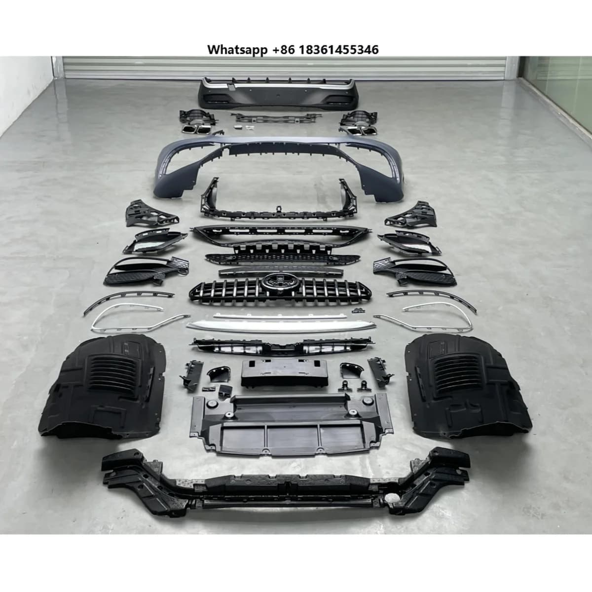 For GLE Class W167 to GLE63 Kit After 2020 Year Use Front Bumper Grille Coupe Rear Diffuser Exhaust Tips Body Kit Facelift Set