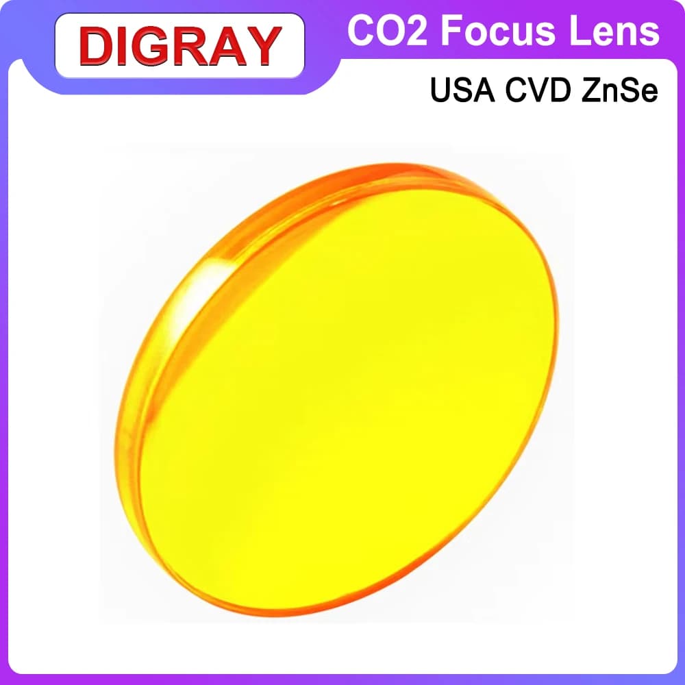DIGRAY USA CVD ZnSe Focus Lens Dia: 12 18 19.05 20 25mm  FL 38.1 50.8 63.5 76.2 101.6mm For Co2 Laser Engraving Cutting Machine