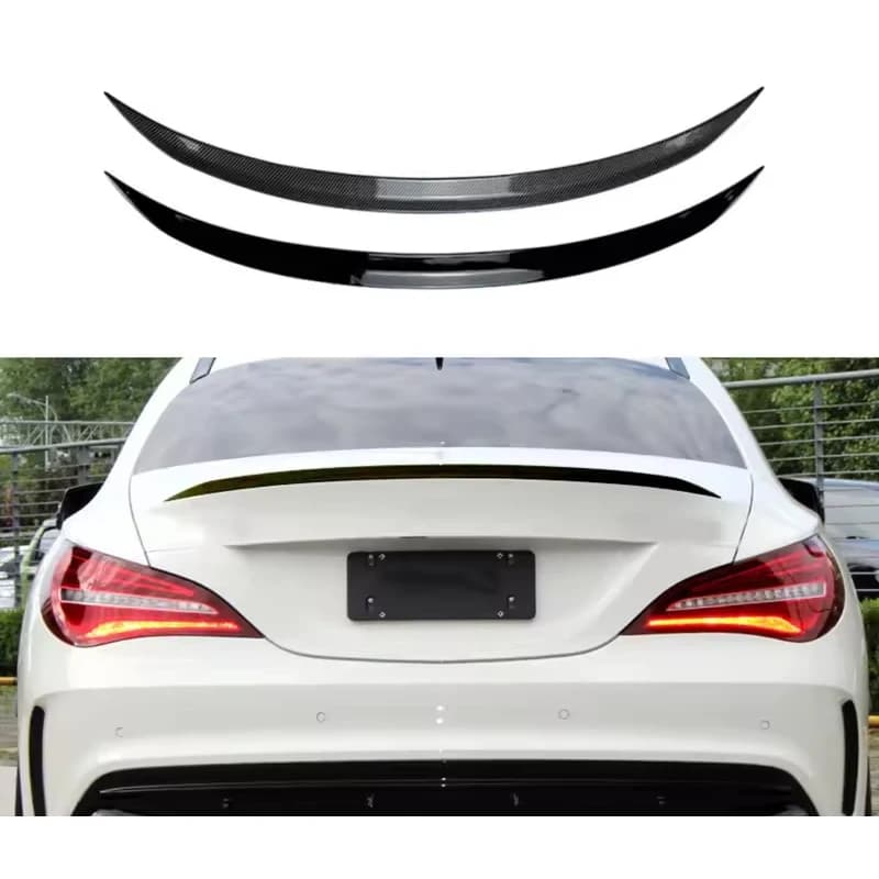 120CM Soft Rubber Rear Trunk Spoiler Fit For Audi A5 Sportback Sedan Glossy Black Universal Car Boot Lip Rear Tail Wing