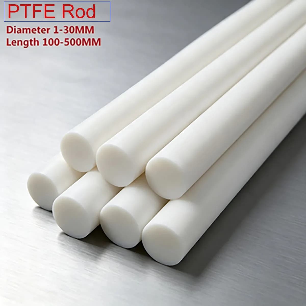 High Quality PTFE Rod, Polytetrafluoroethylene Teflon Bar, Virgin Material Plastic King, High Temperature Resistant Solid Cylind