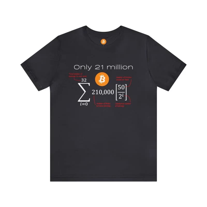 Only 21 million Gift t shirt for Crypto Traders BTC Fan Bitcoin Symbol tee 100% cotton printed Graphic clothes All size tops