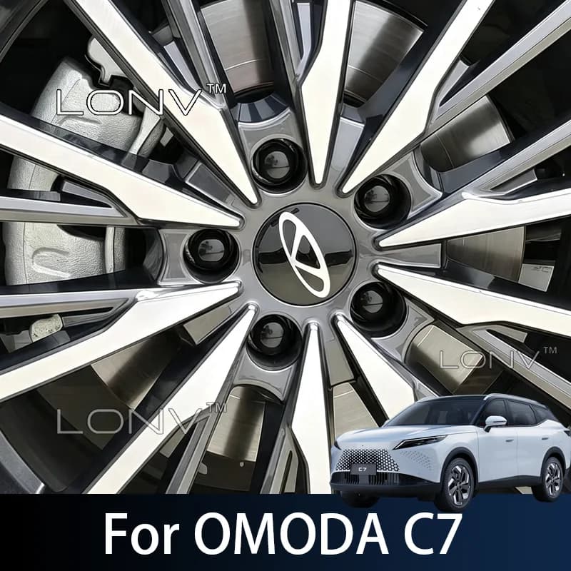 For OMODA C7 2026 2027 Car Wheel Center Hub Nut Caps Auto Hub Screw Anti Rust Cover Badge Dust-proof Cover Hubcaps Accessories