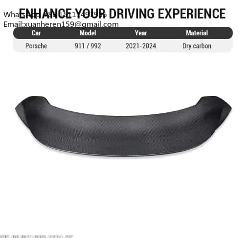 Dry Carbon Fiber 992 911 Trunk Duck Tail Rear Ducktail Spoiler Wing for Porsche 2021-2024 Auto Car Exterior Parts
