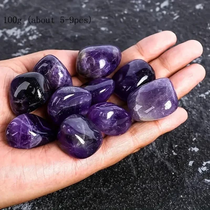 500g Natural Amethyst Tumbled Stones Polished Crystal Chips Reiki Healing Quartz Gravel Aquarium Garden Home Decor