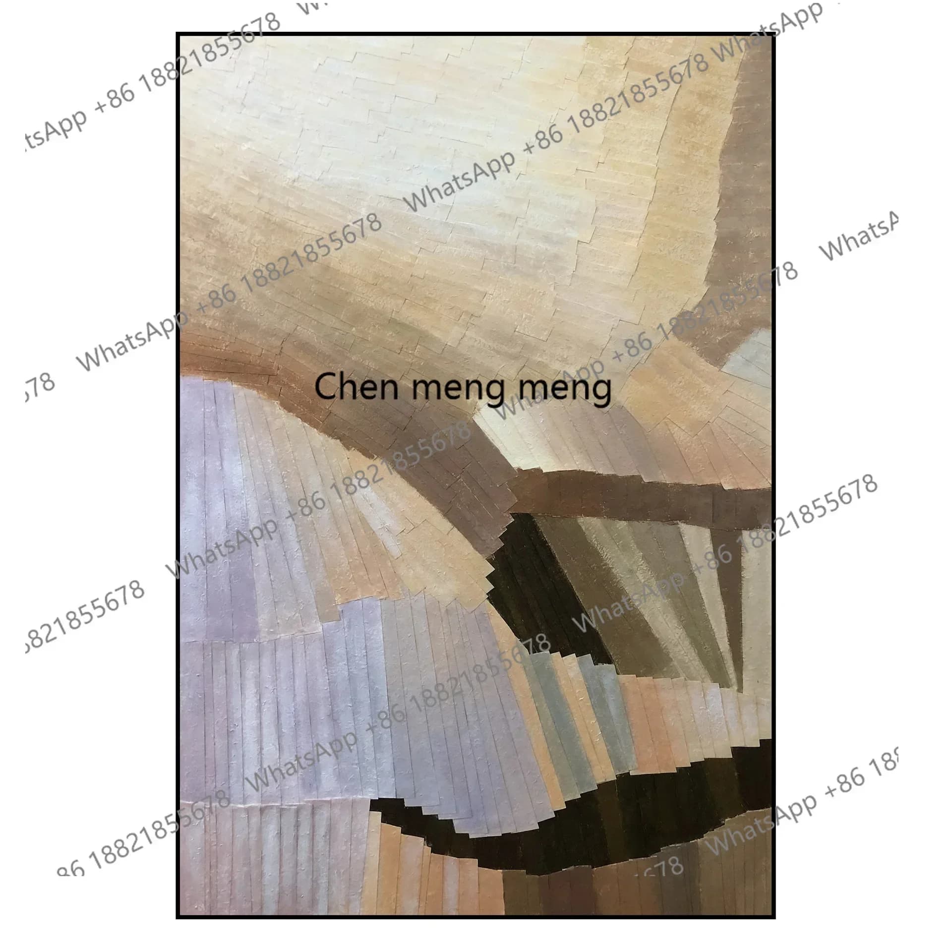 zA68Pure handmade paper art superimposed environmentally friendly  coloring physical painting hotel model room hanging painting