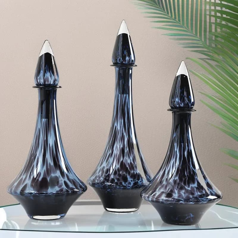 DSA retro amber glass vase home ornament flower arrangement living room ornament desktop flower utensil wholesale