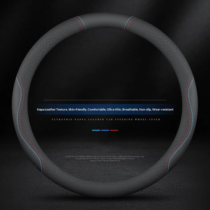 For Opel OPCline Astra Corsa Grandland Insignia Mokka Vectra GTC Tigra Leather Anti-slip Car Steering Wheel Cover Accessories