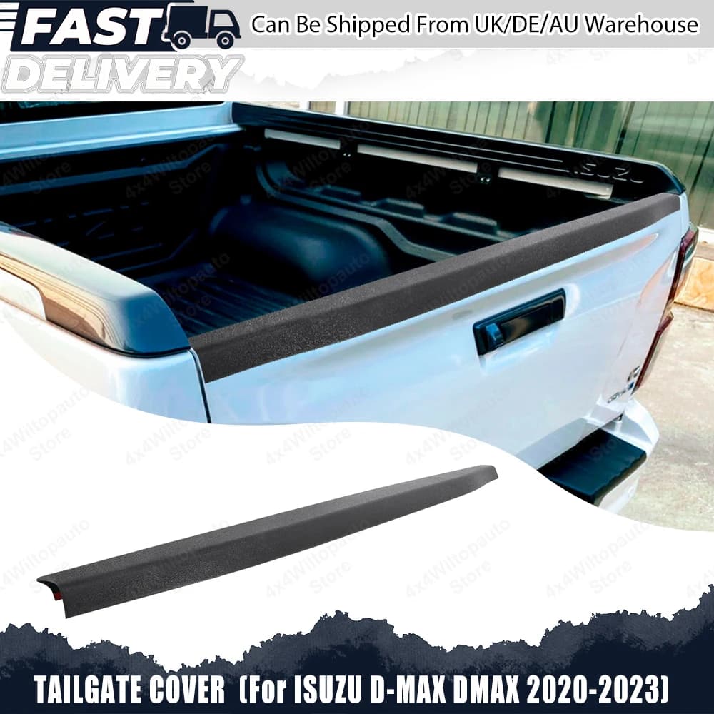 Tailgate Cover Trim Protection For Isuzu Dmax D-max 2020 2021 2022 2023 Textured Rail Guard Protector Car Exterior Accessories