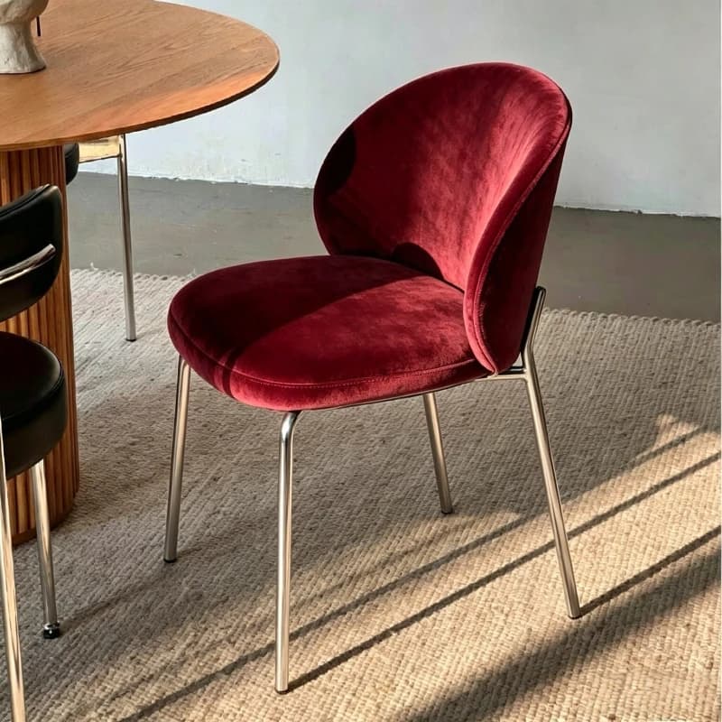 Stainless steel dining chair home study chair bedroom dressing chair