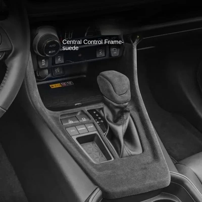 ForToyota RAV4 XA50 2020-2025 Mdoel Italian Suede Leather Panel Interior Protector Trims on Gears, Doors, Gear Panel, Outlets