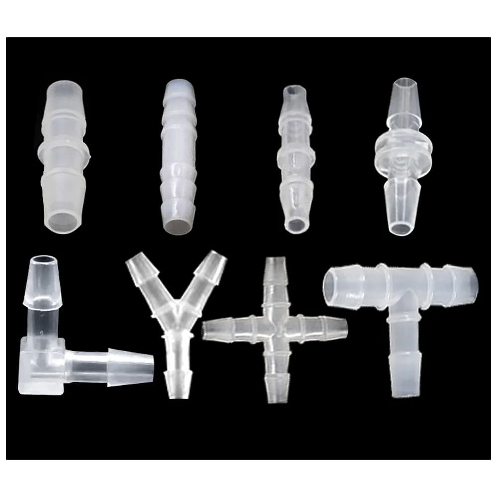 20pcs Rubber Hose Tube Barb 2 3 4 5 6 Ways Elbow I L Y T Cross X Type Shape Plastic Pipe Fittings Joint Connectors