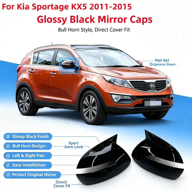 Suitable for 11-15 Kia Sportage KX5 rearview mirror cover and rearview mirror housing