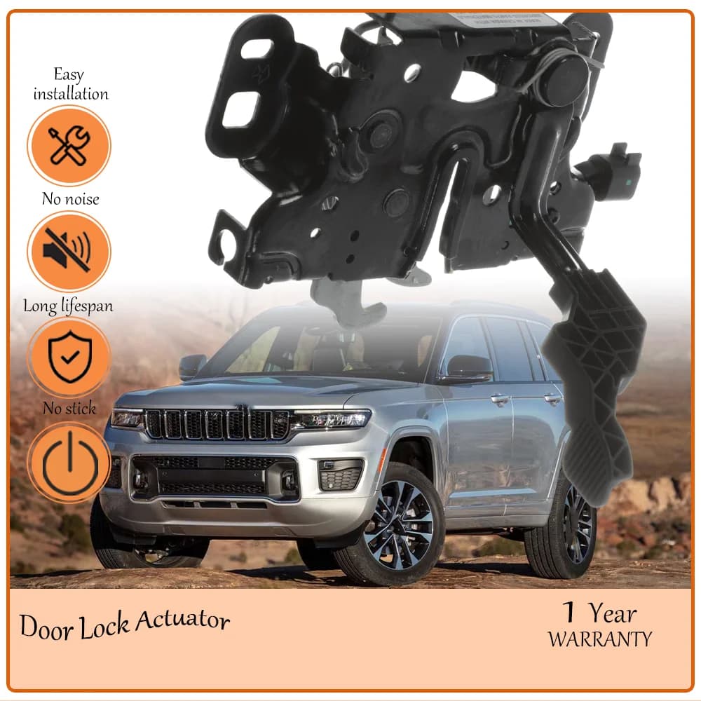 Heavy-Duty Engine Bonnet Latch, Built to suit Jeep Grand Cherokee 2021-2024, Front Hood Lock Replacement,oem 68375662AA,DLA2237