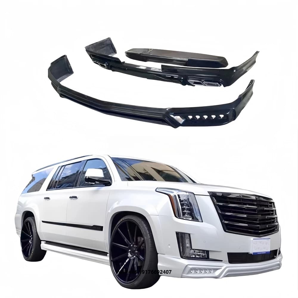Upgraded ZERO Style Body Kit forCadillac Escalade Front Lip Rear Bumper Roof Spoiler 2015-2019